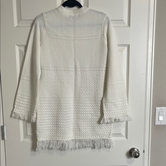 Lulus White Sweater Dress with Fringe - Picture 6 of 7